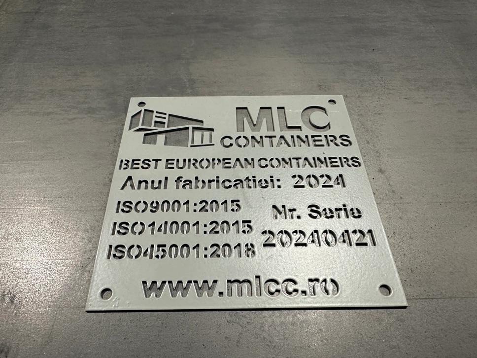 Debitare laser tabla container tag 2